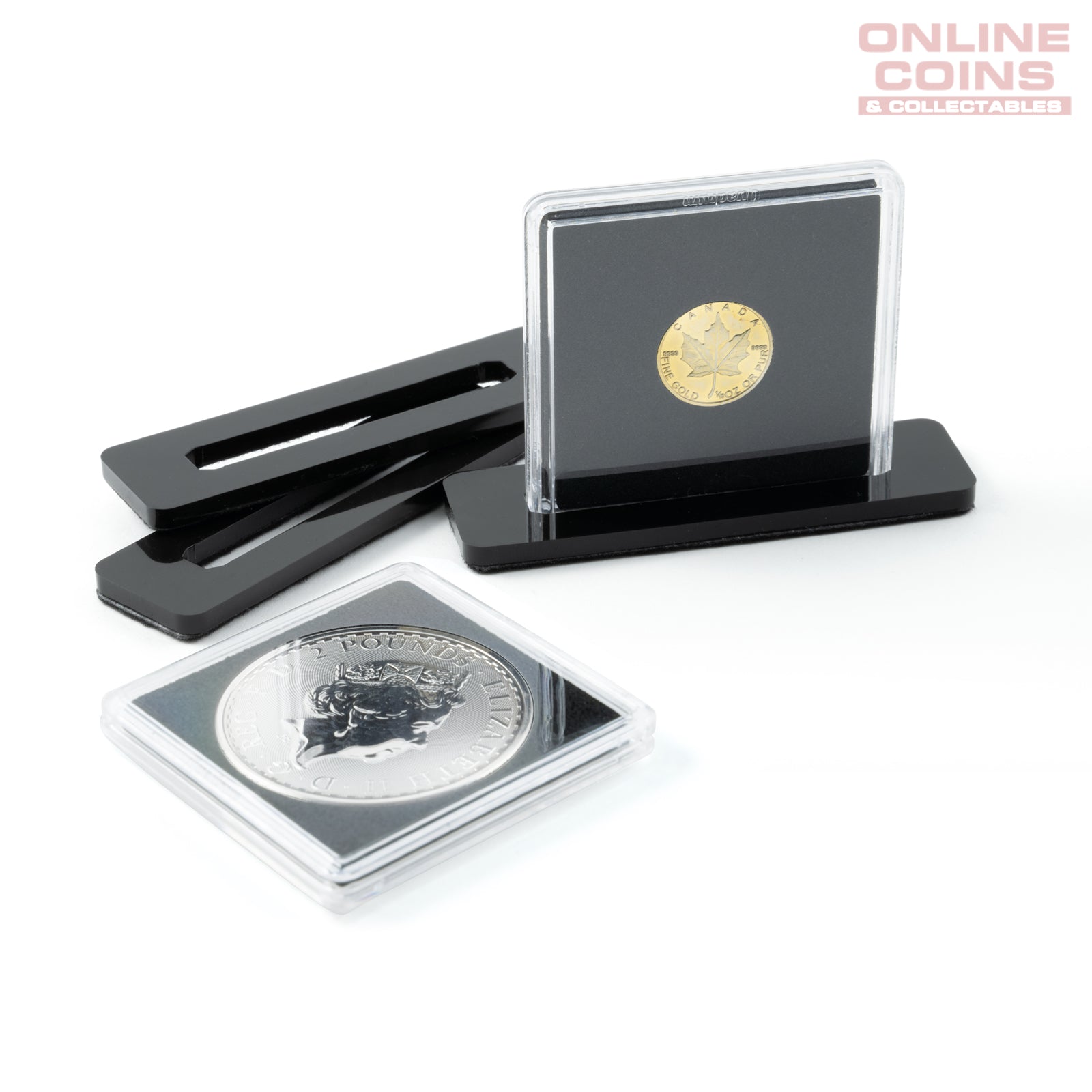 Lighthouse Quadrum Coin Display Stands - Pack of 10